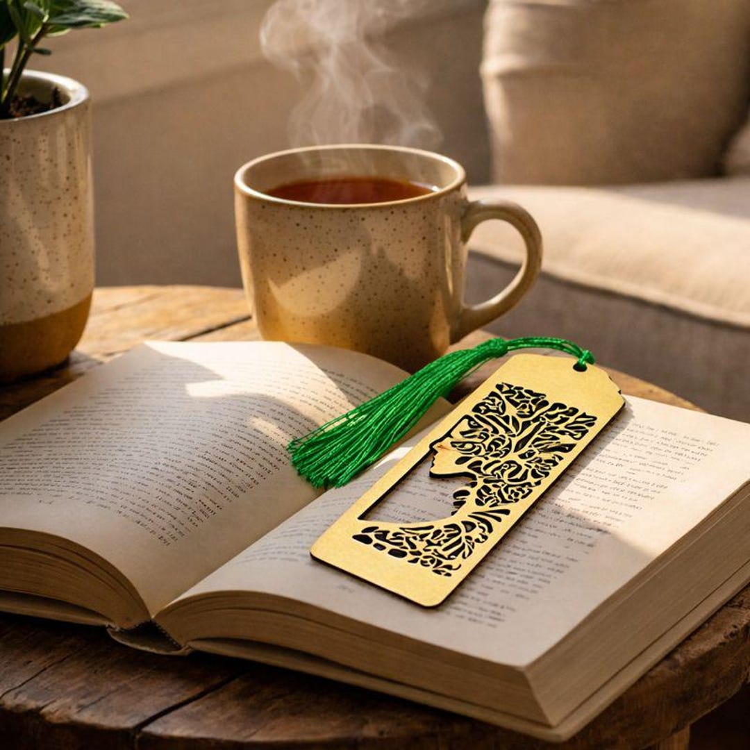 Laser Cut Wood Bookmark | Nature Girl Tree With Tassel - Etsy