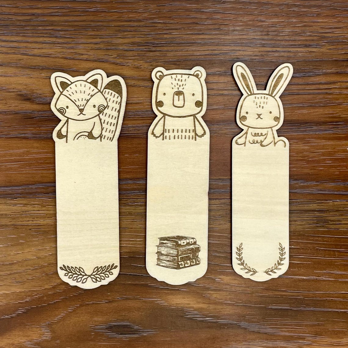 Children's Bookmark - Beaver Bookmark - Bear Bookmark - Bunny Bookmark ...