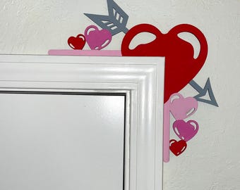 Valentine's Day Door Corner Decoration | Valentine Heart | Valentines Day Decoration | Heart Door Decoration | Valentines Mini Sign | Heart