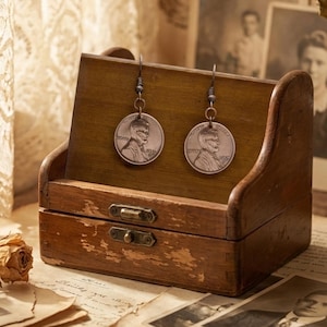 Birthday Earrings | Custom Date Penny Earrings | Personalized Earrings | Birthday Gift | Birthday Year | Year Gift | Personalized Year