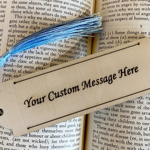 Personalized Bookmark - Engraved Custom Message Bookmark - Engraved Wooden Bookmark - Reader Gift - Teacher Gift - Librarian Gift - Bookworm
