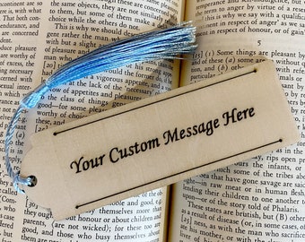 Personalized Bookmark - Engraved Custom Message Bookmark - Engraved Wooden Bookmark - Reader Gift - Teacher Gift - Librarian Gift - Bookworm