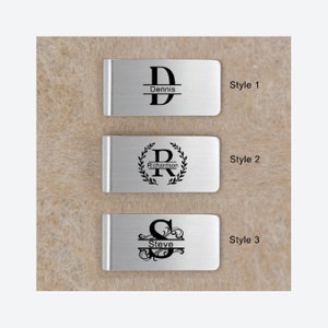 Men's Personalized Money Clip | Personalized Laser-Engraved Money Clip | Personalized Gift for Men | Engraved Money Clip for Men