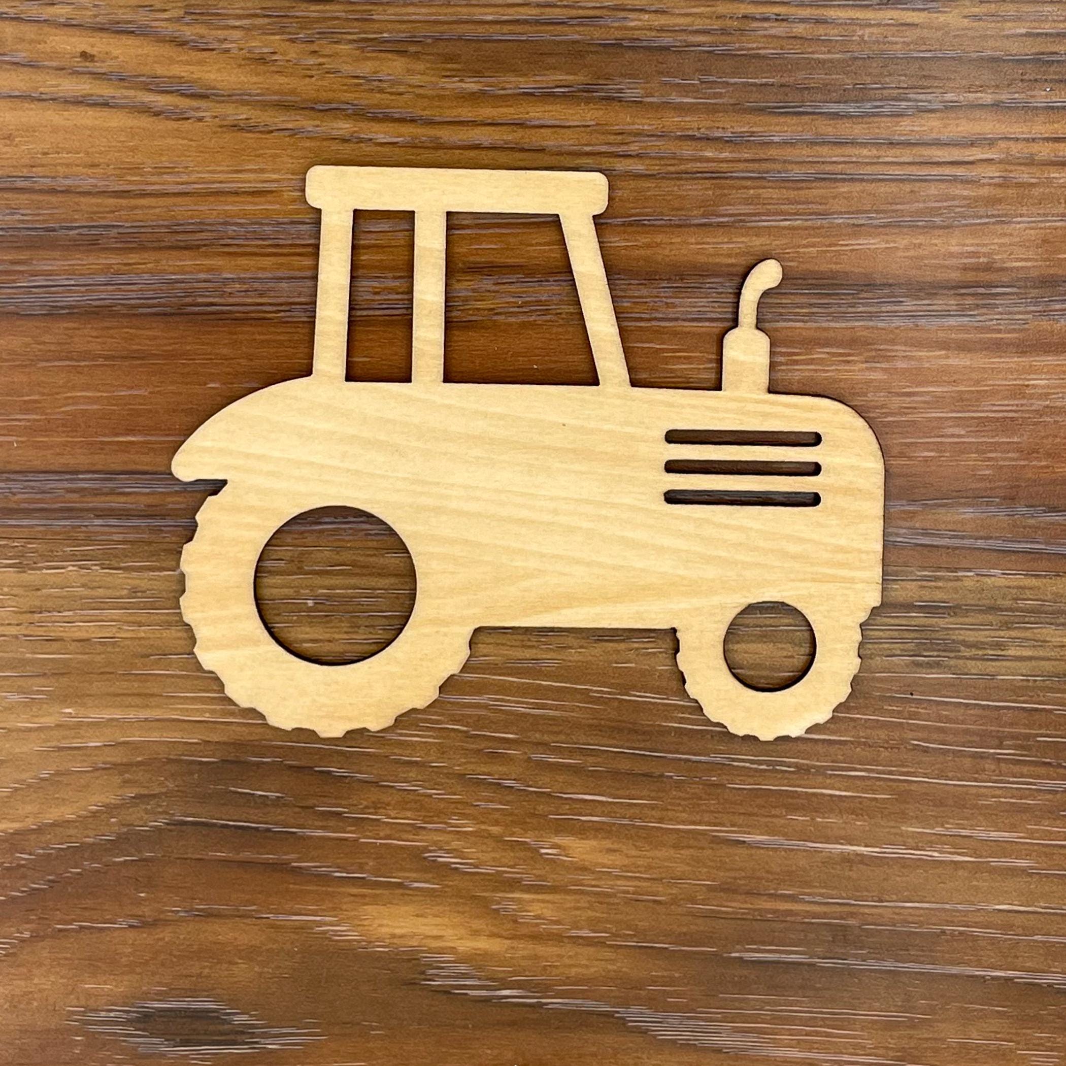 Wooden Tractor | Tractor Cutout | Multiple Sizes | Laser Cut Unfinished Wood | Wood Tractor | Tractor | Wood Cutout Shapes