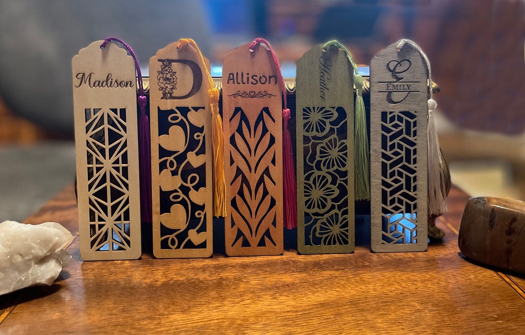 Custom Wood Bookmark With Tassel | Personalized Wooden Bookmark ...