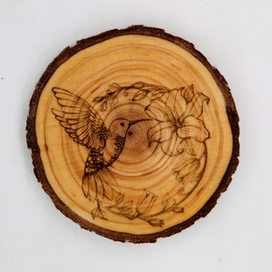 Hummingbird Coaster Set | Hummingbird Wood Slice Coaster | Housewarming Gift | Bird Lover Gift | Anniversary Gift | Birthday Gift
