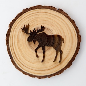 Moose Coaster Set | Outdoorsman Gift | Housewarming Gift | Wedding Gift | Birthday Gift | Cabin Gift | Gift for Dad | Gift for Husband