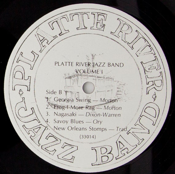 Platte River Jazz Band Volume One Vintage Vinyl LP PRJB Records 33014 Jazz,  Swing, Ragtime 