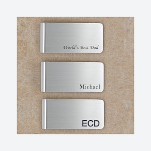 Personalized Laser-Engraved Money Clip | Personalized Gift | Mens Money Clip | Engraved Money Clip | Custom Money Clip