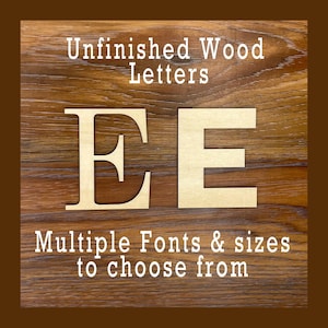 Wood Letters | Wooden Letter Cutouts | Multiple Sizes | Laser cut unfinished wood | Wood Cutout Shapes | Crafting Supplies