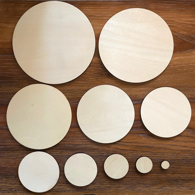 Unfinished Wood Rounds | Laser Cut Wooden Discs | Craft Rounds | Wood ...