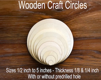 Wood Rounds | Unfinished Rounds | Wooden Discs | Craft Rounds |  Wooden Disc | Wood Cut Outs | Round Wood Shapes | Wooden Circles
