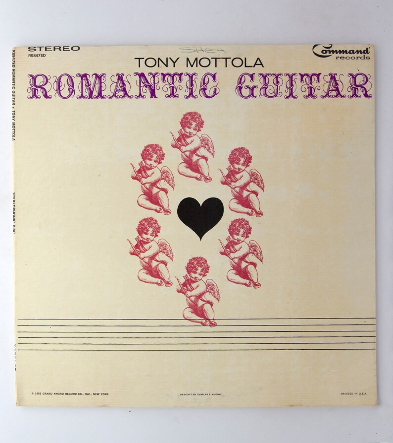 Tony Mottola Romantic Guitar Vintage Vinyl LP Command records RS 847 SD Easy Listening, Jazz afbeelding 1