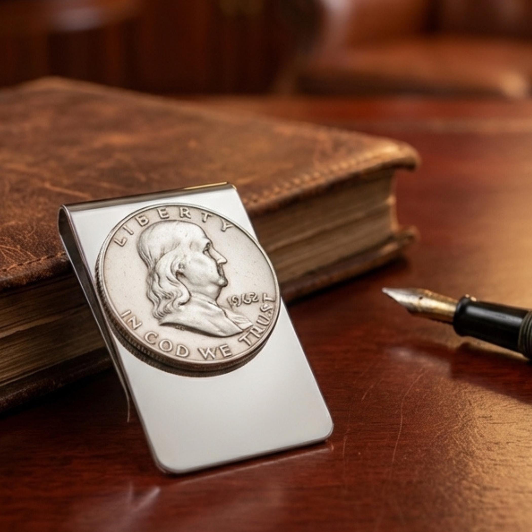 Money Clip With Coin Pocket - Etsy