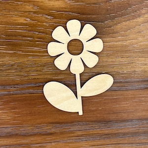 Spring Flower | Flower Cutout | Daisy Cutout | Craft Flower | Multiple Sizes | Laser cut unfinished wood | Wood Cutout Shape | Wooden Flower