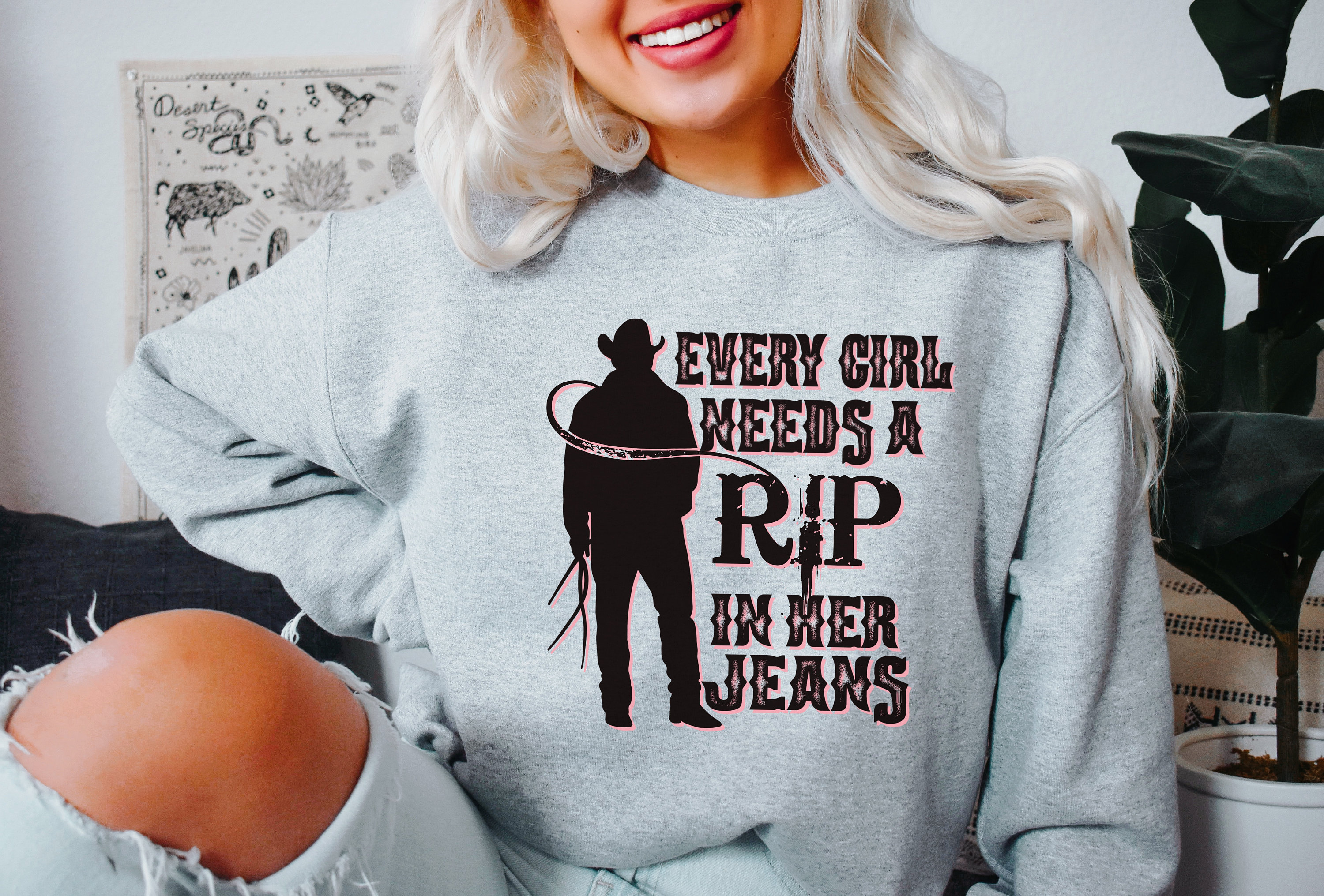 Discover Every Girl Needs A Little Rip In her Jeans Sweatshirt