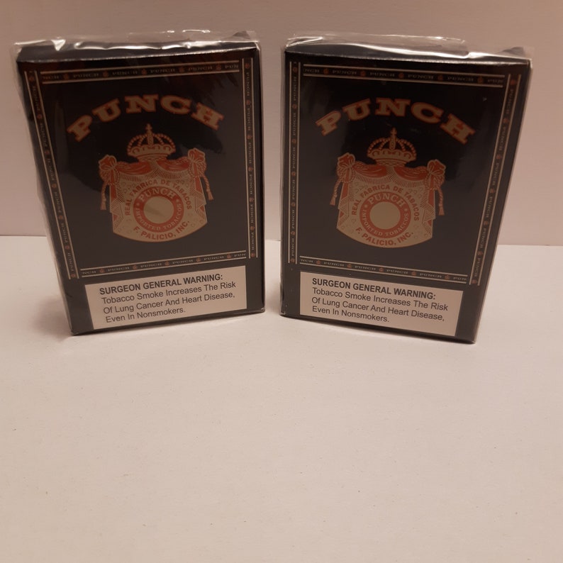 Vintage PUNCH Cigar Brand Playing Cards 2 Decks Set Etsy
