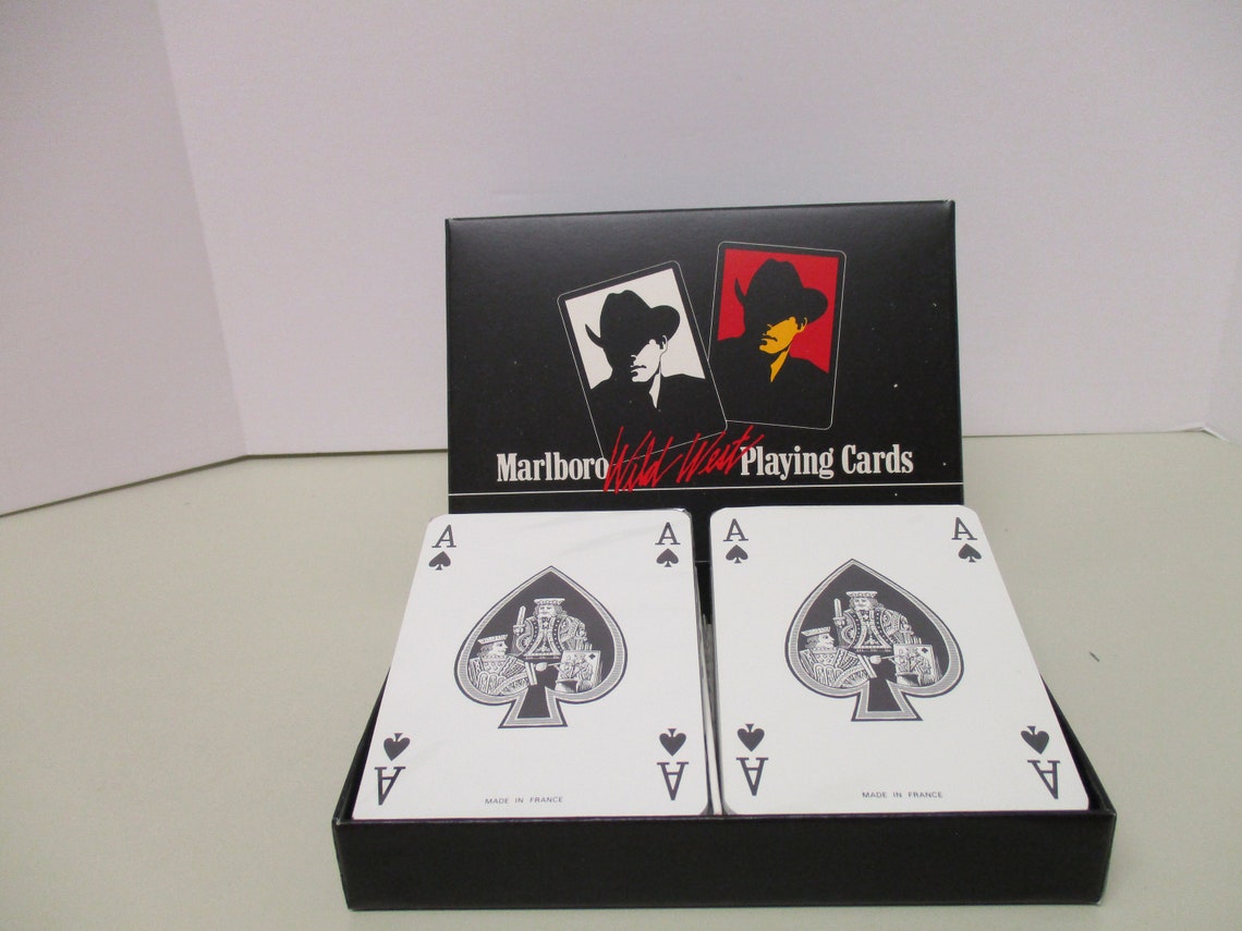 Marlboro Wild West Two 2 Deck Cowboy Playing Cards Free Etsy