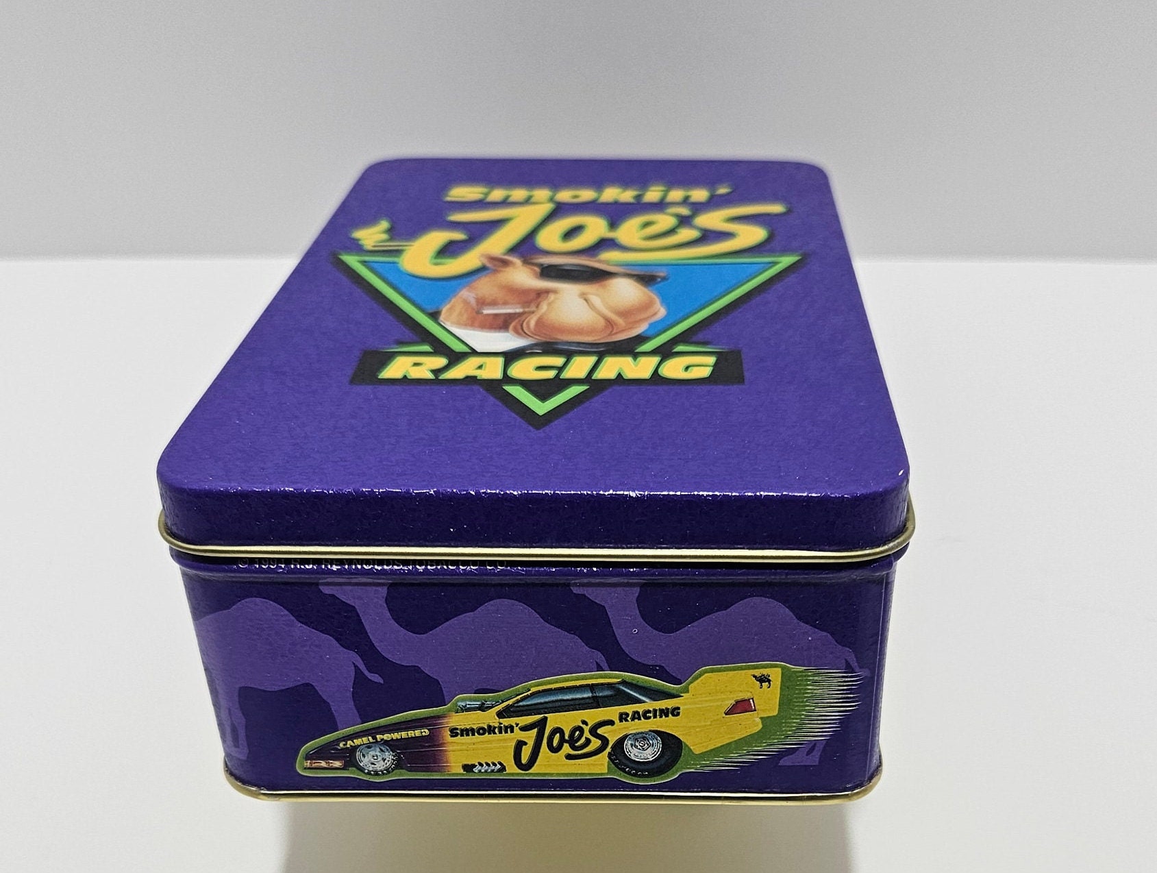 Vintage rare SMOKIN' JOE'S RACING Promotional Cigarette Tin and 50 Book