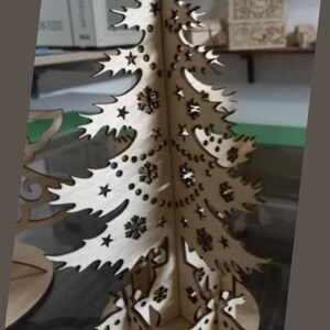 Arquivo SVG de árvore de Natal em pé para máquina cnc de corte a laser