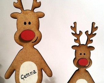 Rendieren rode neus SVG lasersnijden bestanden voor CNC machine Kerstmis