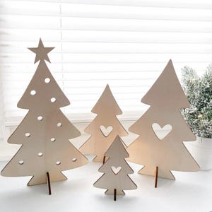 Standing Christmas Tree Laser Cut SVG and more, cnc digital file