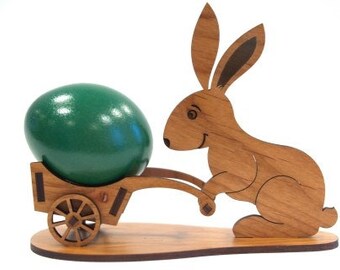 Easter Bunny Laser Cut Rabbit Egg Holder with Easter Rabbit SVG and other for cnc machine