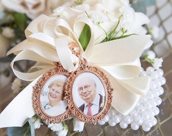 Mémorial, pendentif commémoratif pour le bouquet de mariée ovale en divers pendentifs, amulette, médaillon, mémorial du bouquet de mariée