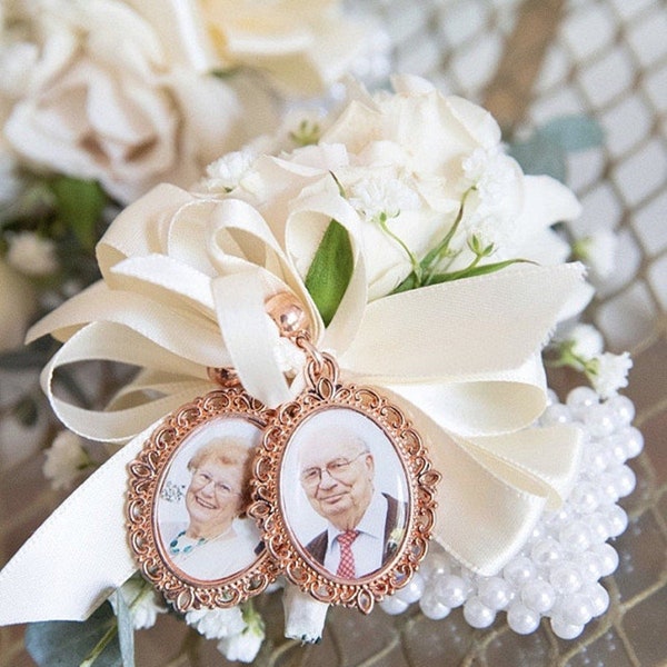 Memorial, memorial pendant for the bridal bouquet oval in various pendants, amulet, medallion, bridal bouquet memorial