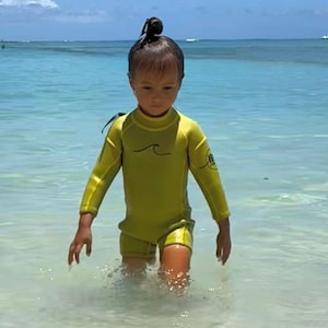 Wählbare HA Baby und Kinder Yamamoto Neopren Neoprenanzug Springsuit: 2,5 mm Ultra Soft Thermo Badeanzug Badeanzug, Sunny Gelb