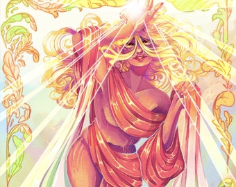 Sunlight Lady - A4 Art Print