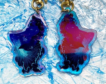 Betta Mermaid  - Acrylic Charm