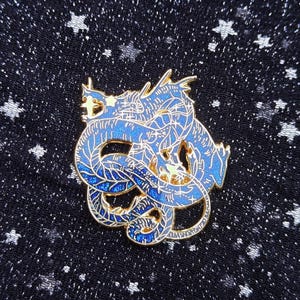Draco The Dragon, Constellation, Hard Enamel Pin