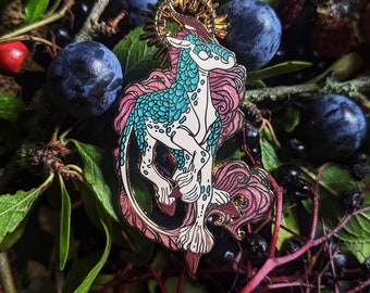 Kirin Hard Enamel Pin, Qilin, Mythology Pin