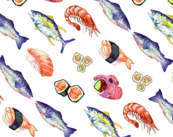 PREORDER - Sushi Roll - Fish + Sushi Themed PET tape - washi tape, stationary,