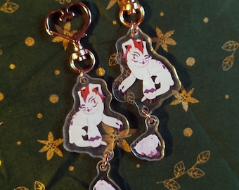 Gomamon + Ikkakumon linked Acrylic Charm - Digimon Adventure 01