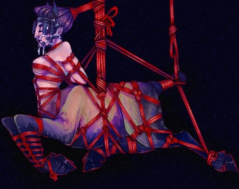 Shibari Carousel - A4 Art Print