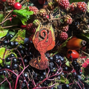 Phoenix Hard Enamel Pin, Mythology Pin