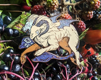 Chimera Hard Enamel Pin Badge, Goat x Lion x Snake, Mythology Pin