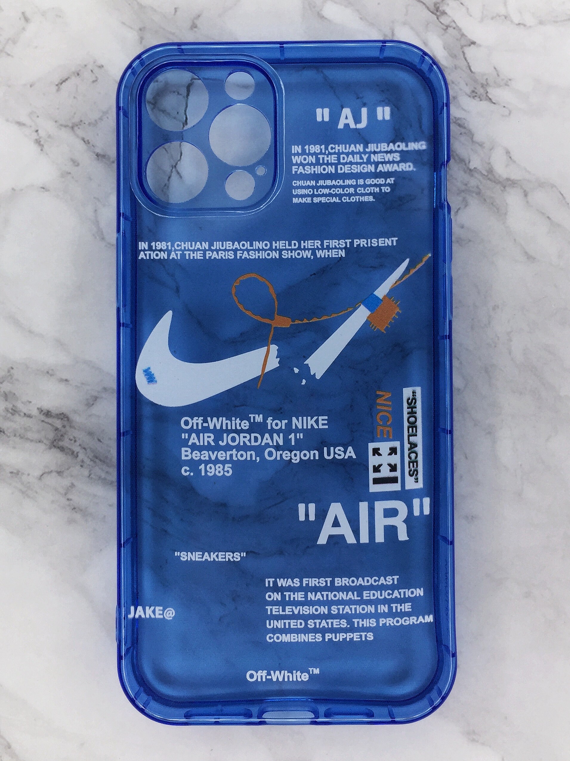 Nike clear off white print design iphone 12 pro max mini case Etsy