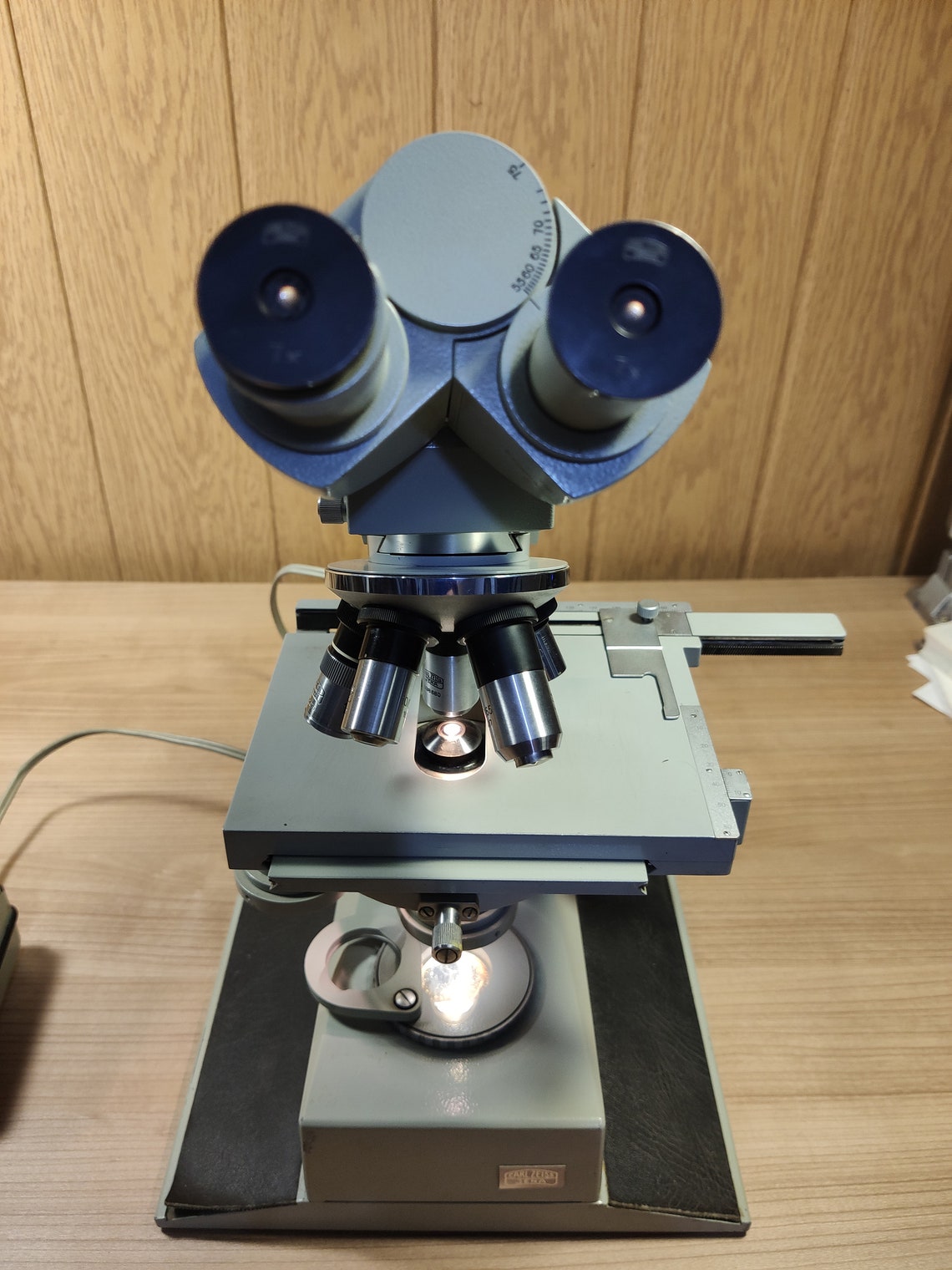 Carl Zeiss Ergaval Stereo Microscope with PSU and lamp Etsy