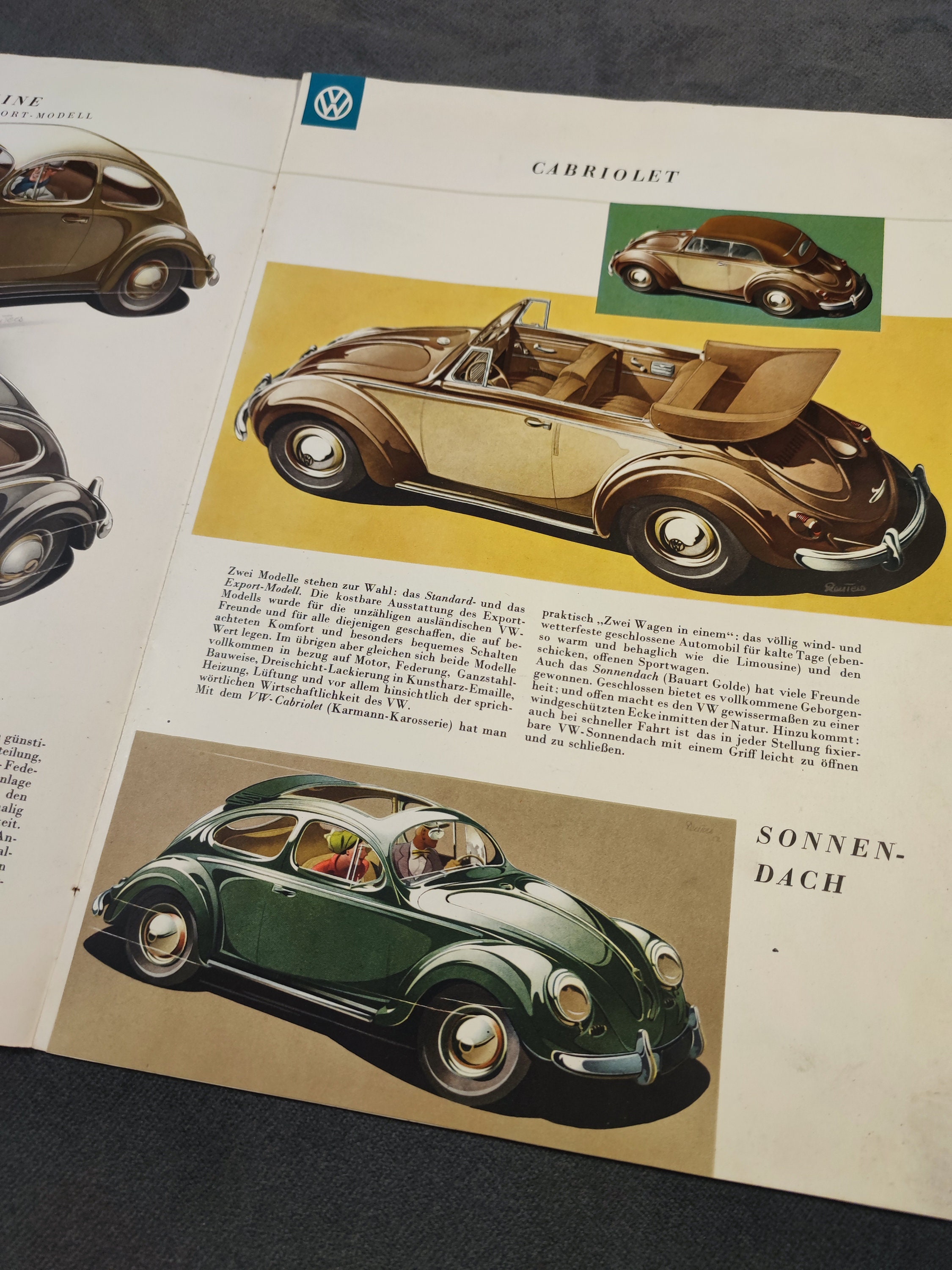 1954 Volkswagen Beetle - 10 Pages, Brochure Catalog - Etsy