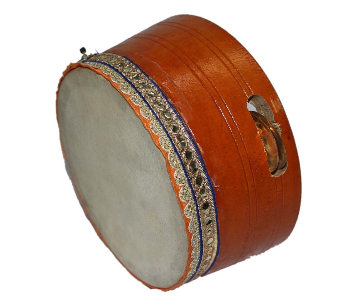 Hand Made KanjiraTambourine Indian Musical Instrument Folk Etsy