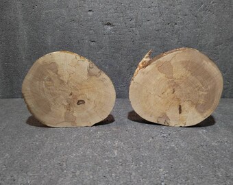 Zwei Baumscheiben ,Holzscheiben ,Holz ,Holzdeko , Bastelholz, Unbearbeitet, Gestockte Buche, zum selber schleifen,D: 14- 16,8 cm