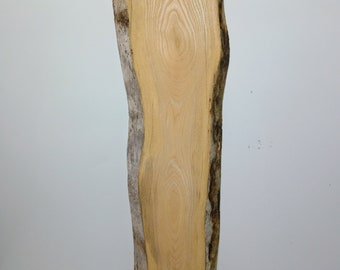 Holzbrett,Brett, Holzplatte,Holz ,Holzdeko, Bastelholz, unbearbeitet, gestockt, Eiche, zum selber schleifen und bearbeiten,L:63 cm