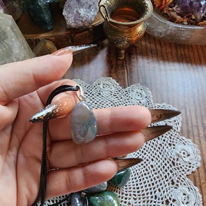 Tumbled Green Moss Agate Crystal Necklace: Earth Connection