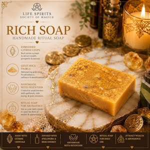 Filthy Rich Abundance Attracting Soap. Spellwork by lifespiritssocietyofmagick.com. Tons of success stories! Wealth, prosperity, and money.