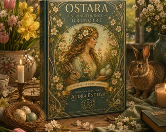 Ostara Grimoire Printable PDF | Spring Equinox Book of Shadows | Wheel of the Year Journal | Wiccan & Pagan Ritual Workbook | 182 Pages