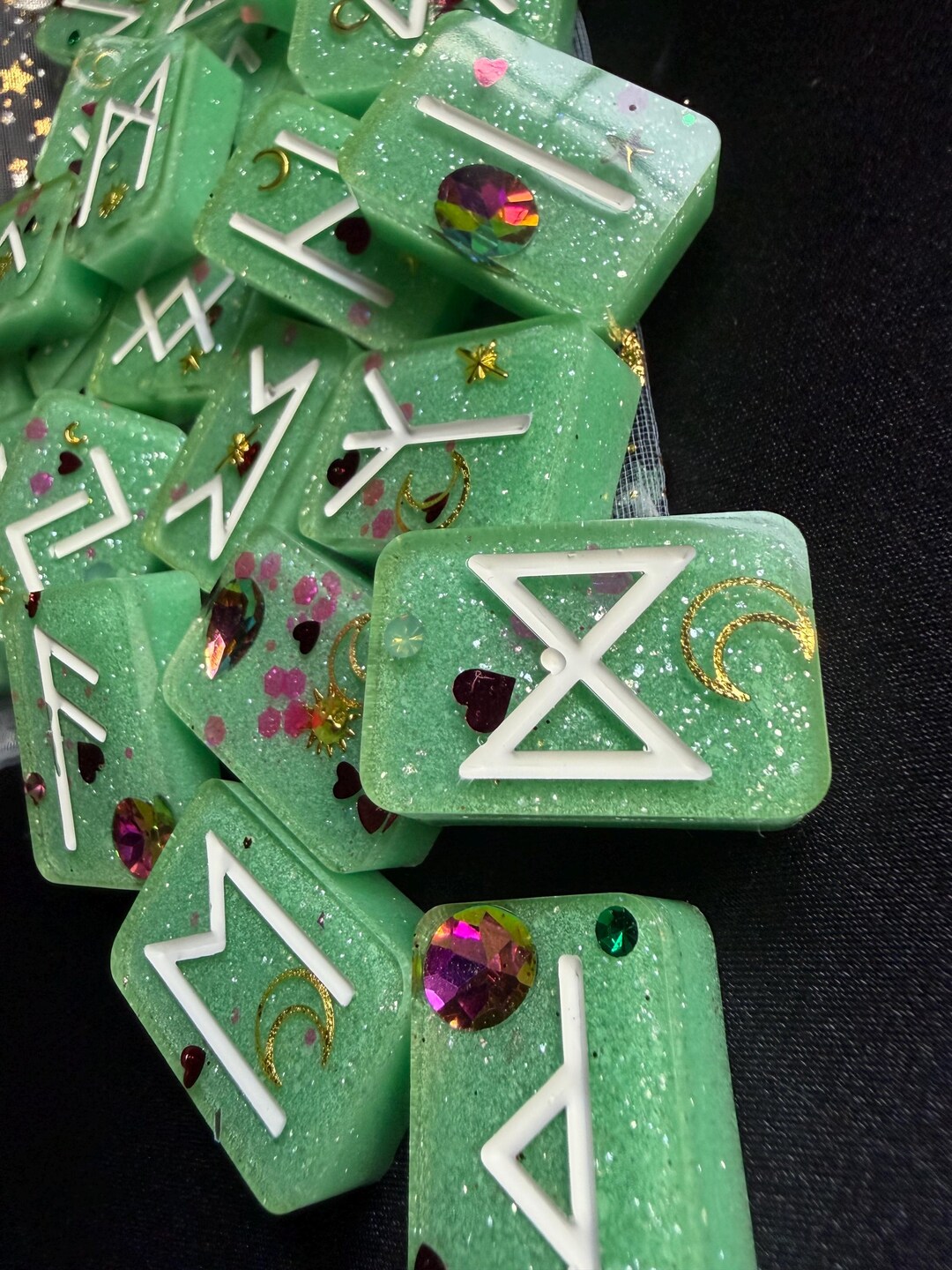 Enchanted Love Rune Set – Handmade Venus Inspired Elder Futhark ...