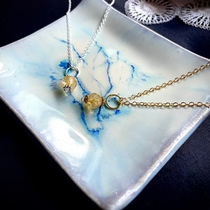 Genuine Citrine Bead Necklace: Wealth & Success Spell
